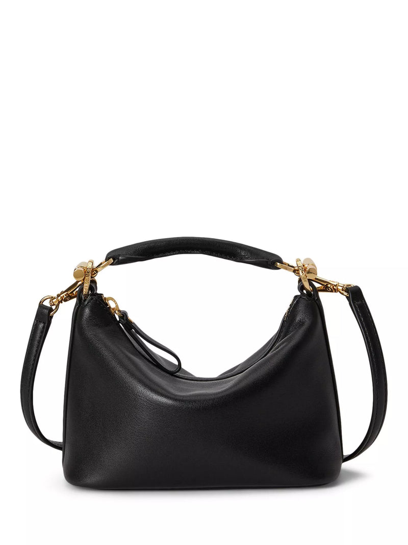 Lauren Ralph Lauren Blaike mini leather shoulder bag black (British brand)
