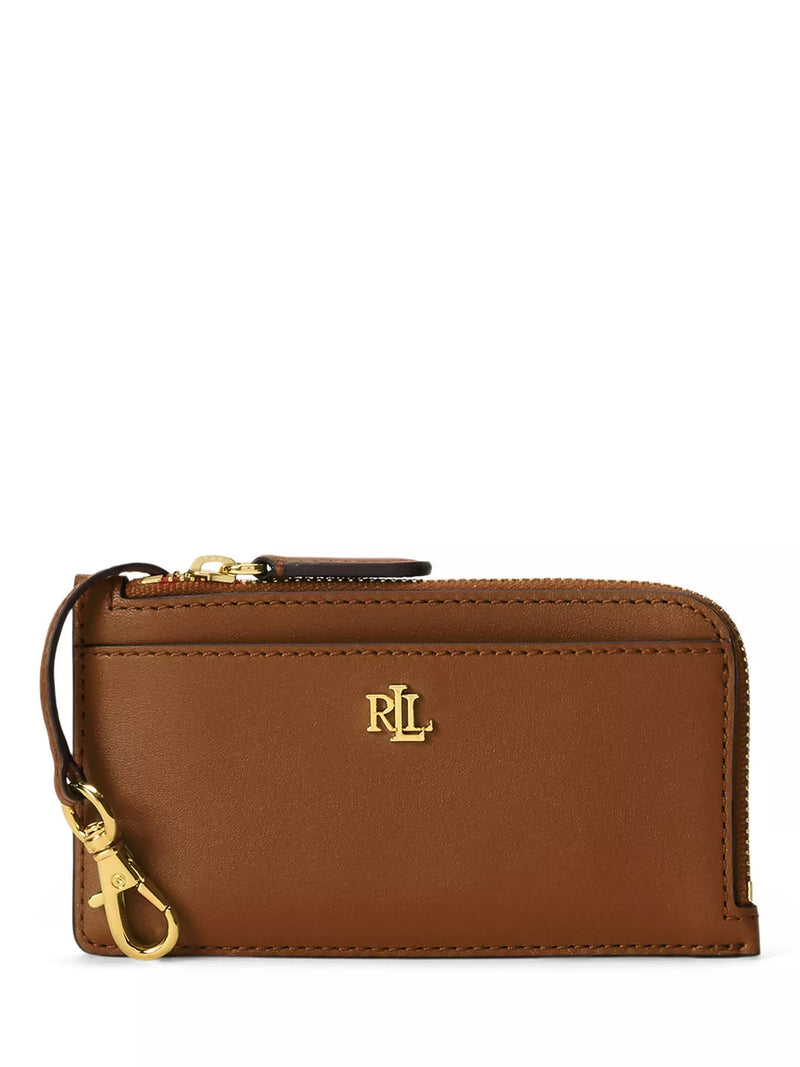 Ralph Lauren leather zip card holder in Lauren Tan, UK version