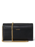 Lauren Ralph Lauren full-grain leather clutch bag with chain strap (British brand)