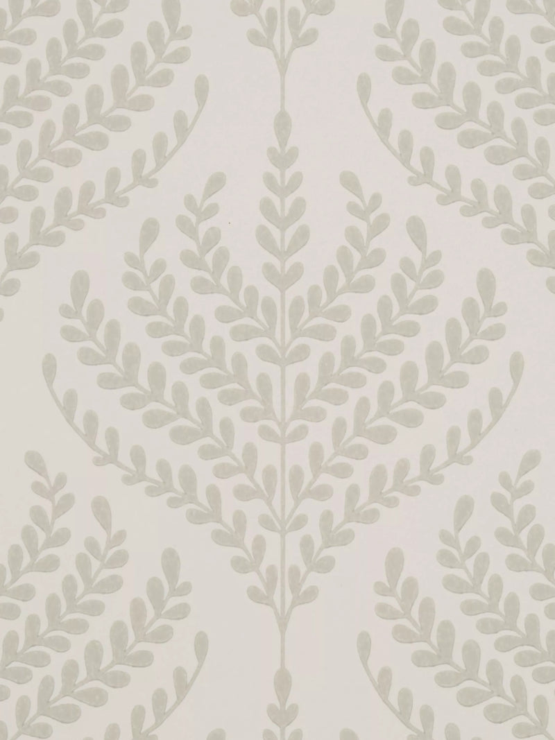 Liberty London Paisley Fern Wallpaper, Pewter White