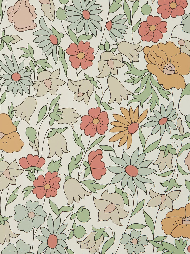 Liberty London Poppy Meadow Floral Wallpaper - 68.5 cm x 10.05 m