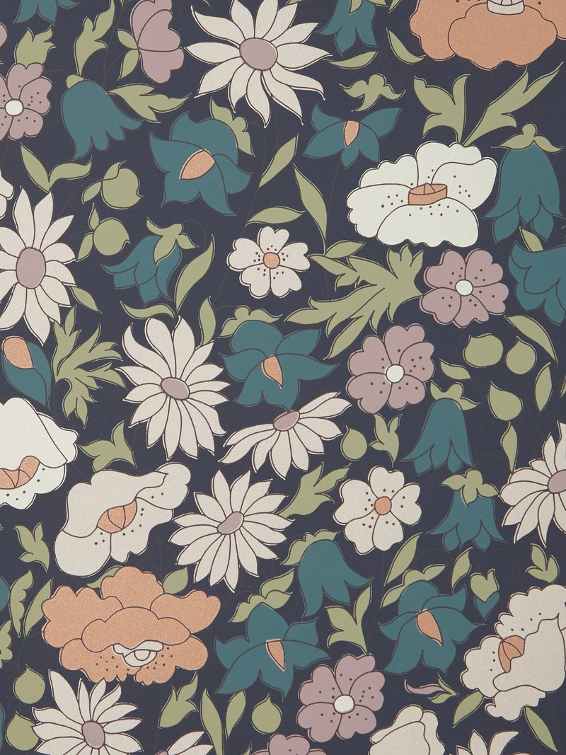 Liberty London Poppy Meadow Floral Wallpaper - 68.5 cm x 10.05 m