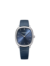 John Lewis Raymond Weil Toccata Heritage Rose Gold PVD Mechanical Watch with Blue Leather Strap- Buy online at McGrocer