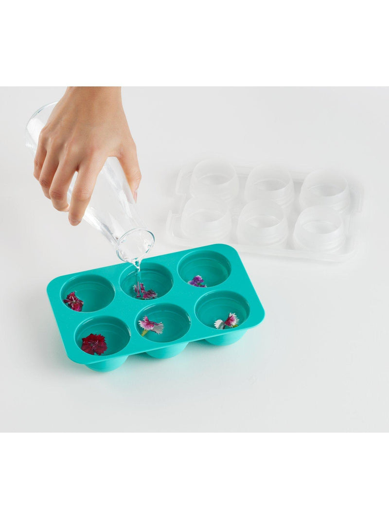 Lékué silicone XL sphere ice cube tray with lid, imported from the UK