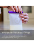 Lansinoh reusable silicone breastmilk bags 240ml pack of 5 (British brand)