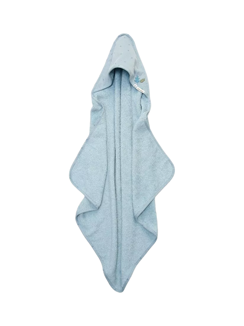 Little Dutch blue hooded towel 75x75cm, imported from the UK