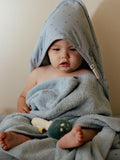 Little Dutch blue hooded towel 75x75cm, imported from the UK