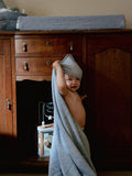 Little Dutch blue hooded towel 75x75cm, imported from the UK