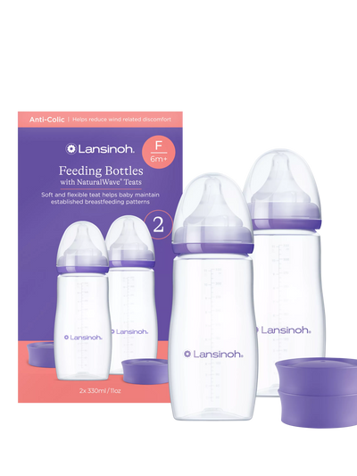 John Lewis Lansinoh NaturalWave Baby Bottle 330ml Pack of 2- Buy online at McGrocer