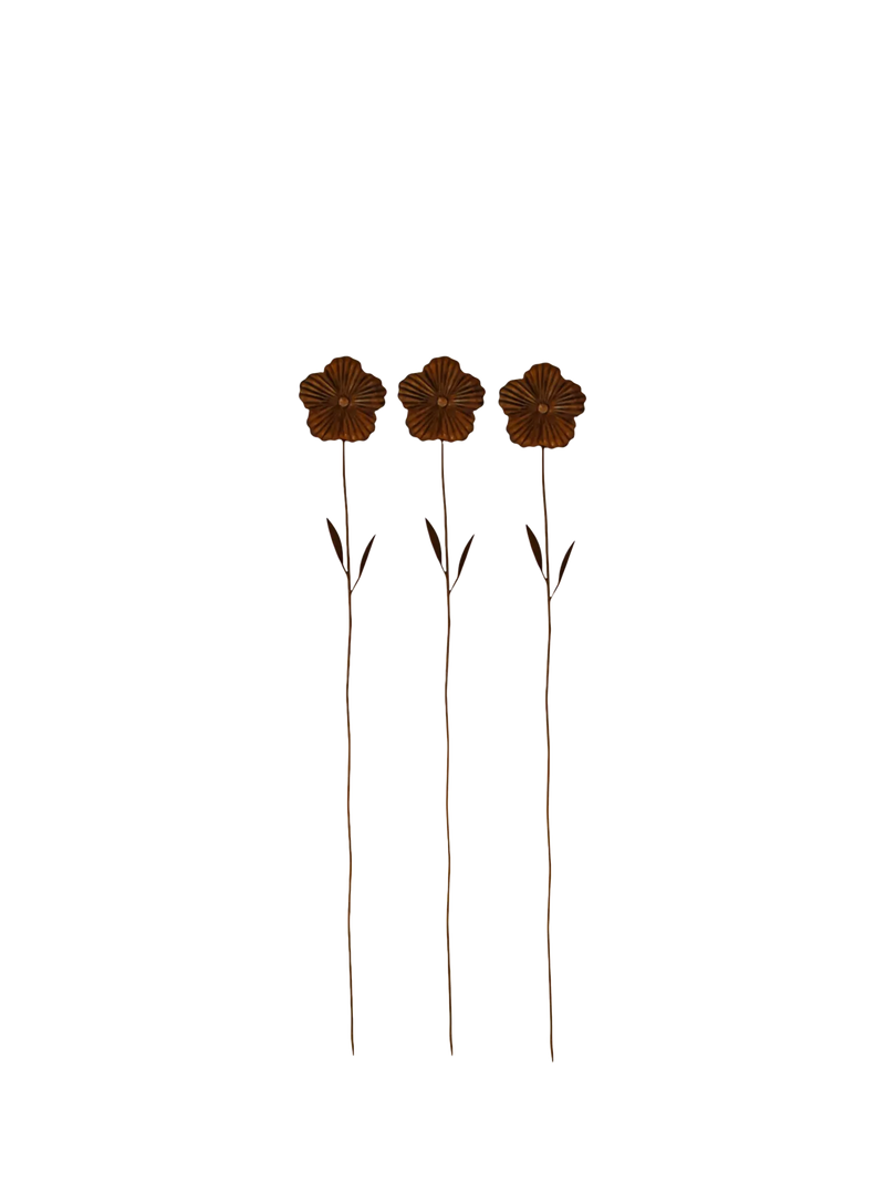 Wilstone Poppy Plant Support pack of 3 rusty finish (British brand)