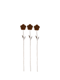 Wilstone Poppy Plant Support pack of 3 rusty finish (British brand)