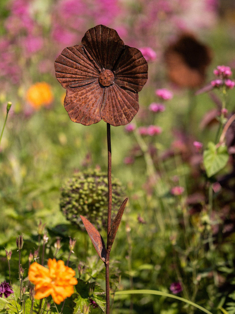 Wilstone Poppy Plant Support pack of 3 rusty finish (British brand)