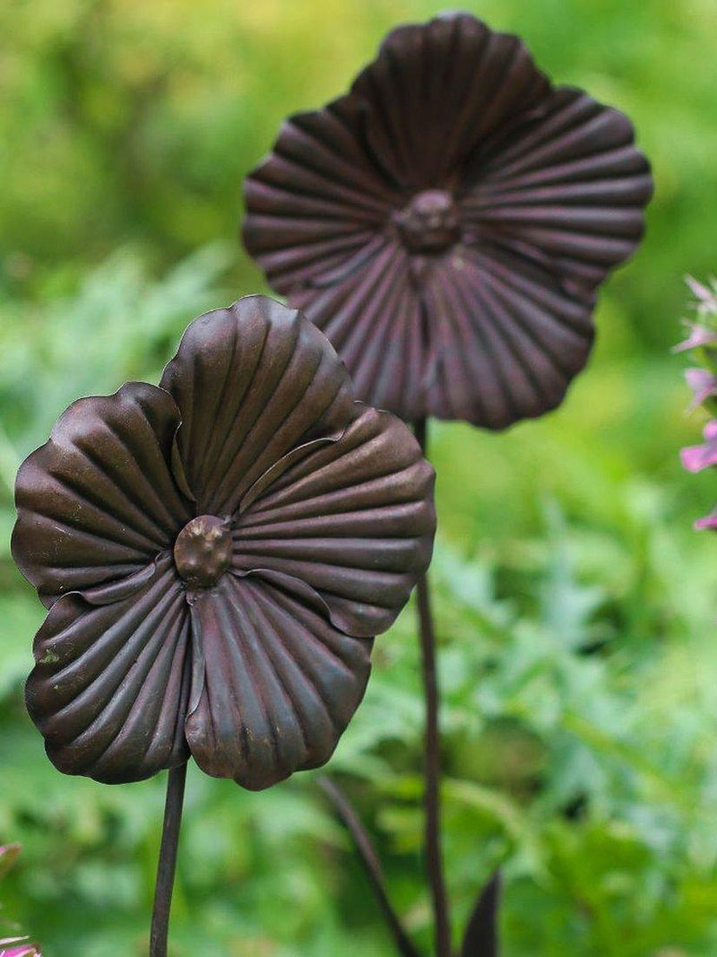 Wilstone Poppy Plant Support pack of 3 rusty finish (British brand)