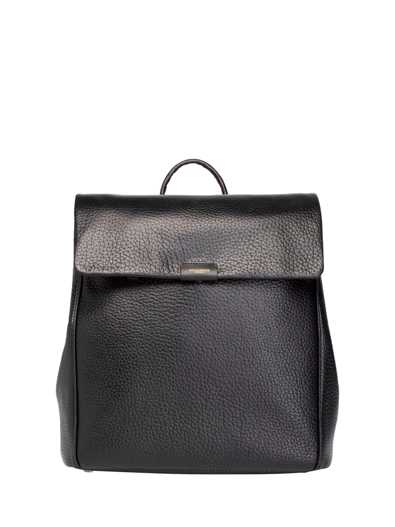Storksak St James leather changing bag black, imported from the UK