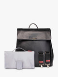 Storksak St James leather changing bag black, imported from the UK