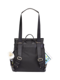 Storksak St James leather changing bag black, imported from the UK