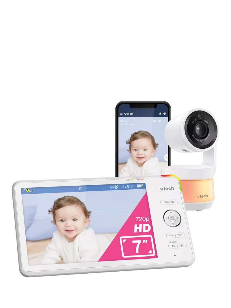 VTech 7 inch smart video baby monitor HD with night vision, UK version