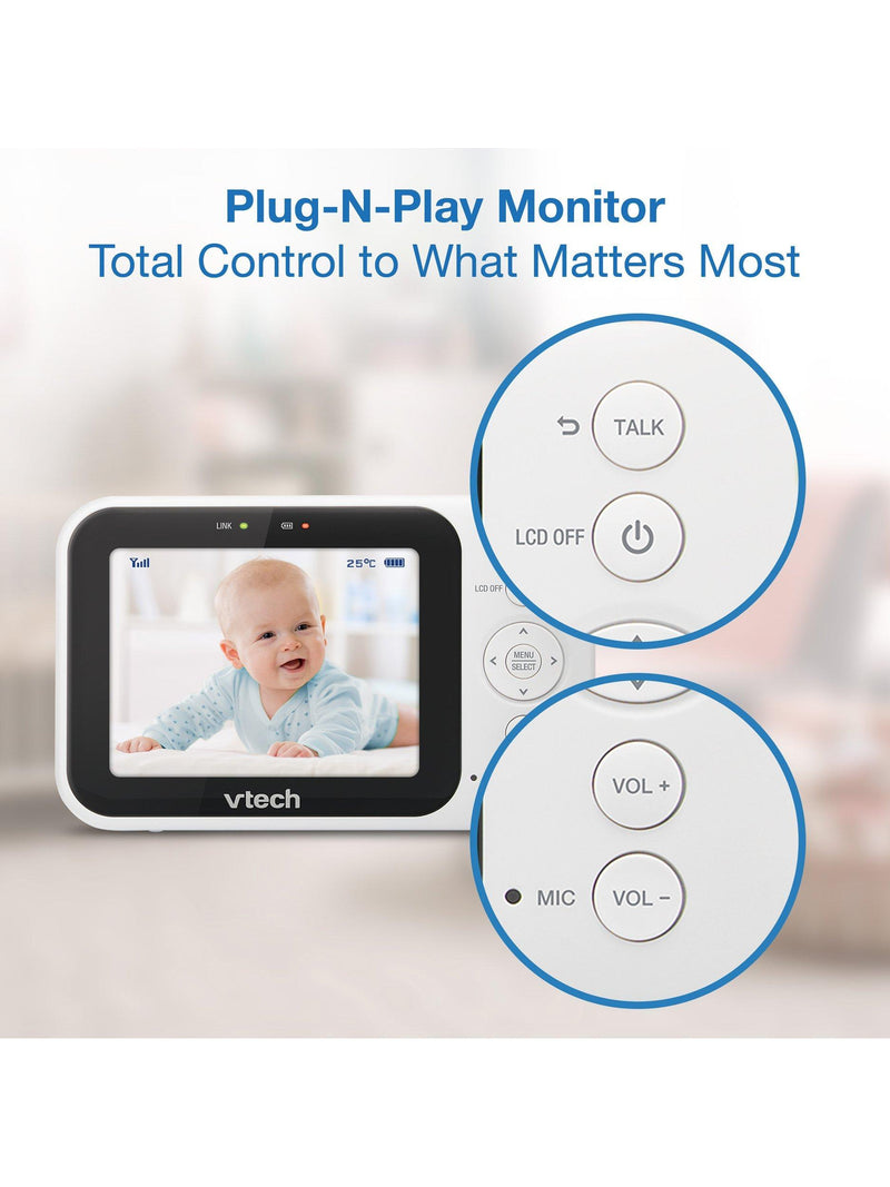 VTech VM4263 video baby monitor 3.5 inch (British brand)