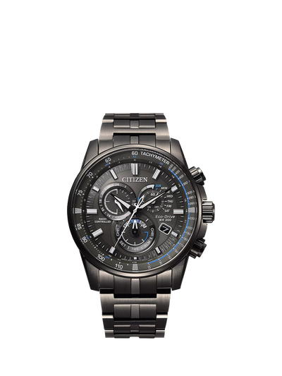 John Lewis Citizen Chrono A.T Men's Watch with Black Dial and Stainless Steel Bracelet- Buy online at McGrocer
