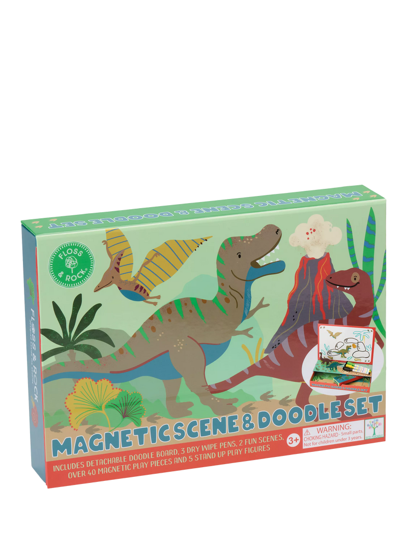 Floss & Rock Dino magnetic scene and doodle set - British product