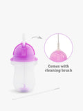 Munchkin weighted straw trainer cup pack of 2 pink purple 10oz (British brand)
