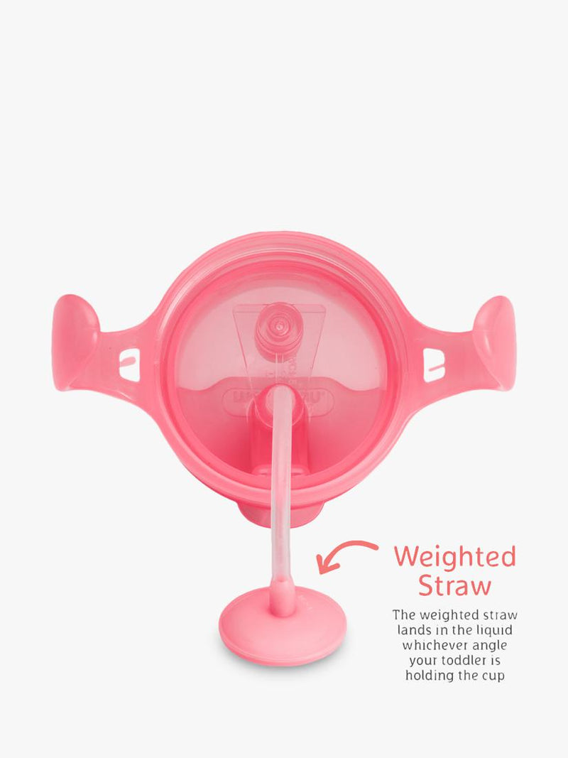 Munchkin weighted straw trainer cup pack of 2 pink purple 10oz (British brand)