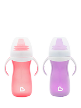 John Lewis Munchkin Gentle Transition First Cup Set of 2 Pink/Purple Baby Sippy Cup- Buy online at McGrocer