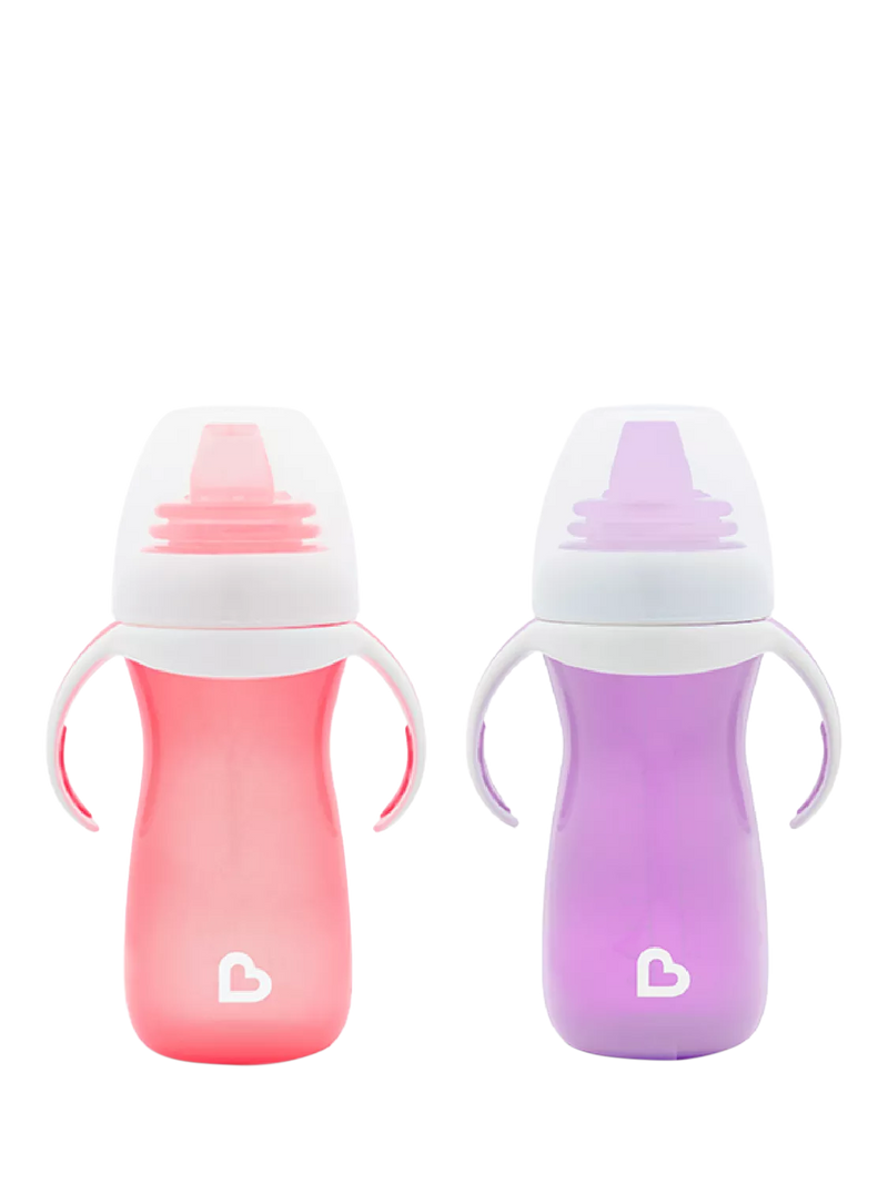 Munchkin first cup set of 2 in pink and purple - British product
