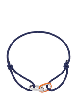 John Lewis BARTLETT LONDON Men's Double Link Cord Bracelet, Silver- Buy online at McGrocer