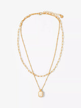 John Lewis Mint Velvet Resin Pendant Layered Necklace, Gold- Buy online at McGrocer