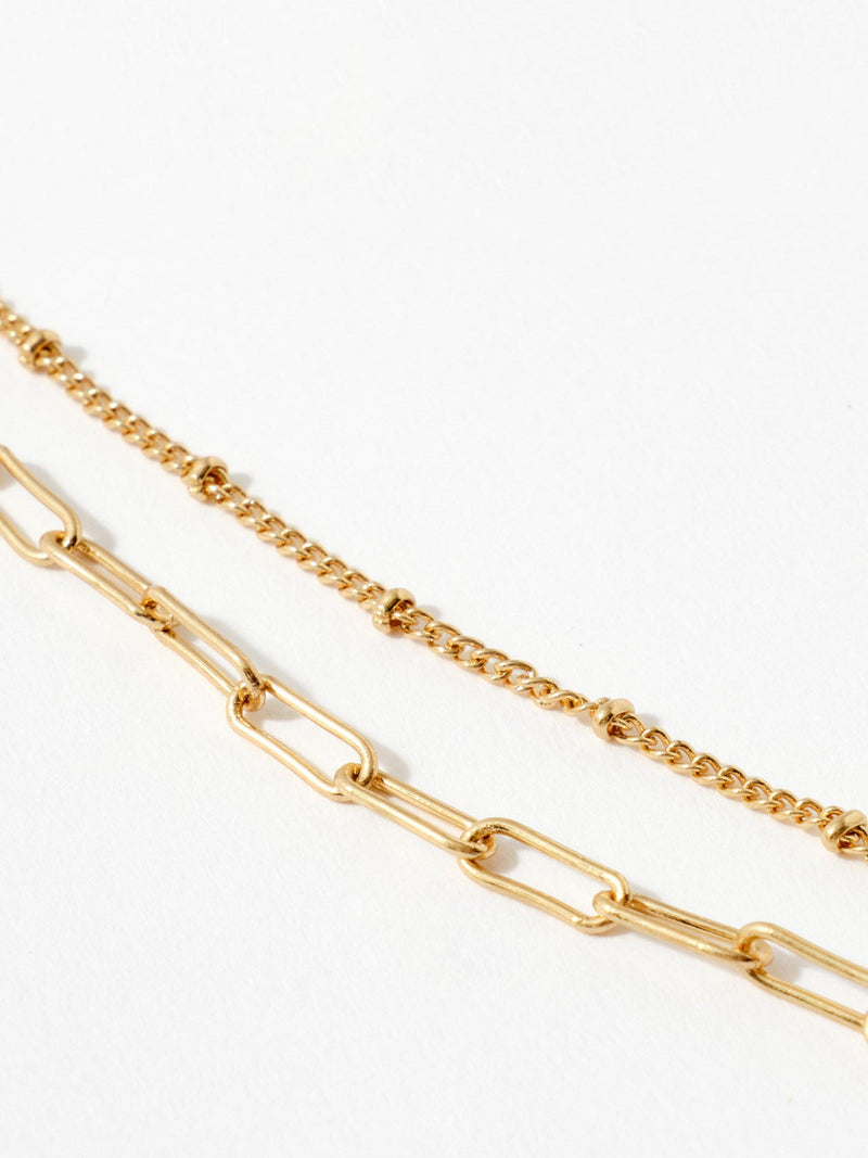 Mint Velvet Resin Pendant Layered Necklace Gold 42cm - British product