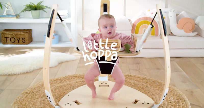 Little Hoppa 3-in-1 baby gym bouncer activity table, imported from the UK