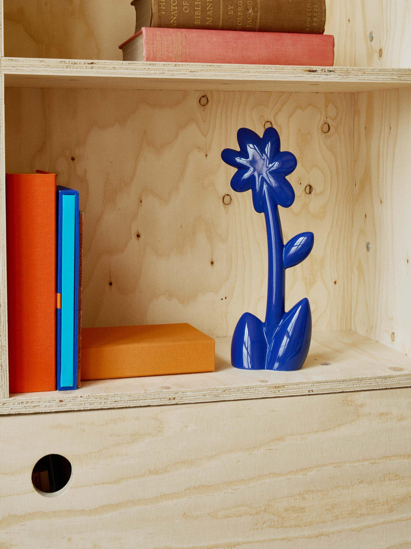 Conran Shop Oddments ceramic flower ornament ink blue, imported from the UK