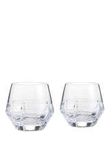 John Lewis Vera Wang Luxe Graphite Cut Glass Crystal Tumblers, Clear, 320ml, Set of 2- Buy online at McGrocer