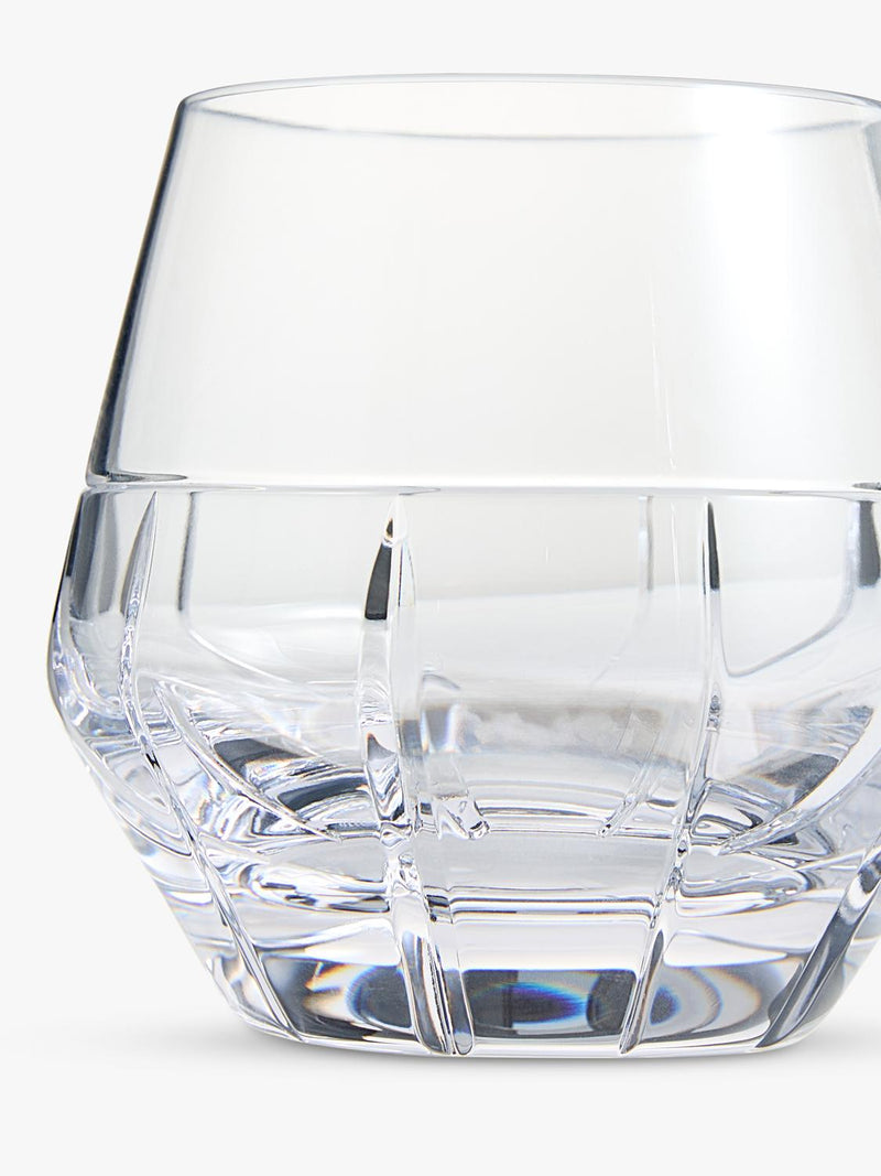 Vera Wang crystal tumblers Luxe Graphite cut glass set of 2 320ml, imported from the UK