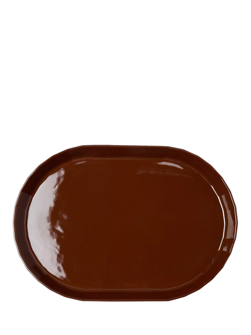 The Conran Shop oval porcelain platter cacao 32cm, imported from the UK
