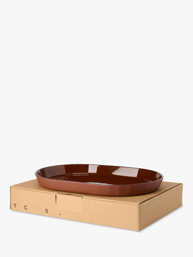 The Conran Shop oval porcelain platter cacao 32cm, imported from the UK