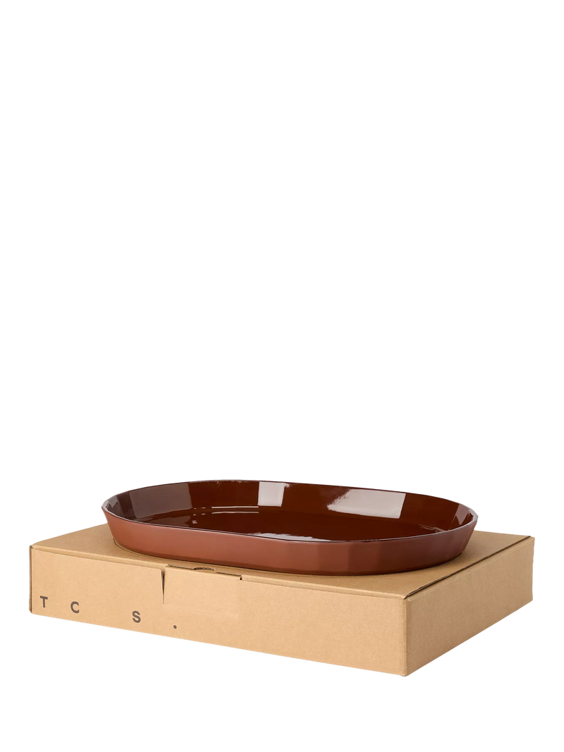 The Conran Shop oval porcelain platter cacao 32cm, imported from the UK