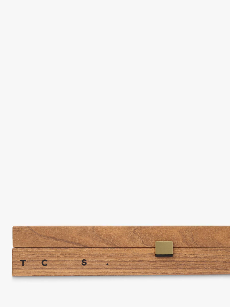 Conran Shop Milos navy wooden chess set, imported from the UK