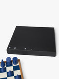 Conran Shop Milos navy wooden chess set, imported from the UK