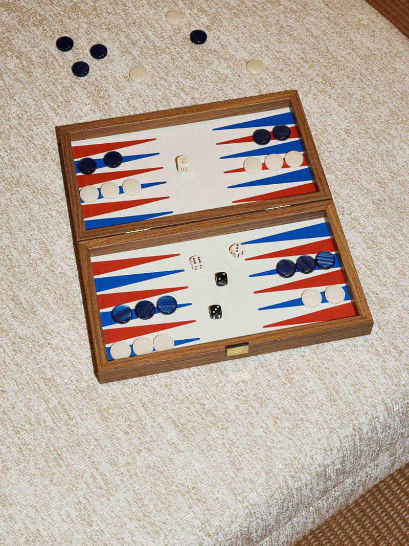 The Conran Shop Milos wooden travel backgammon set, UK version