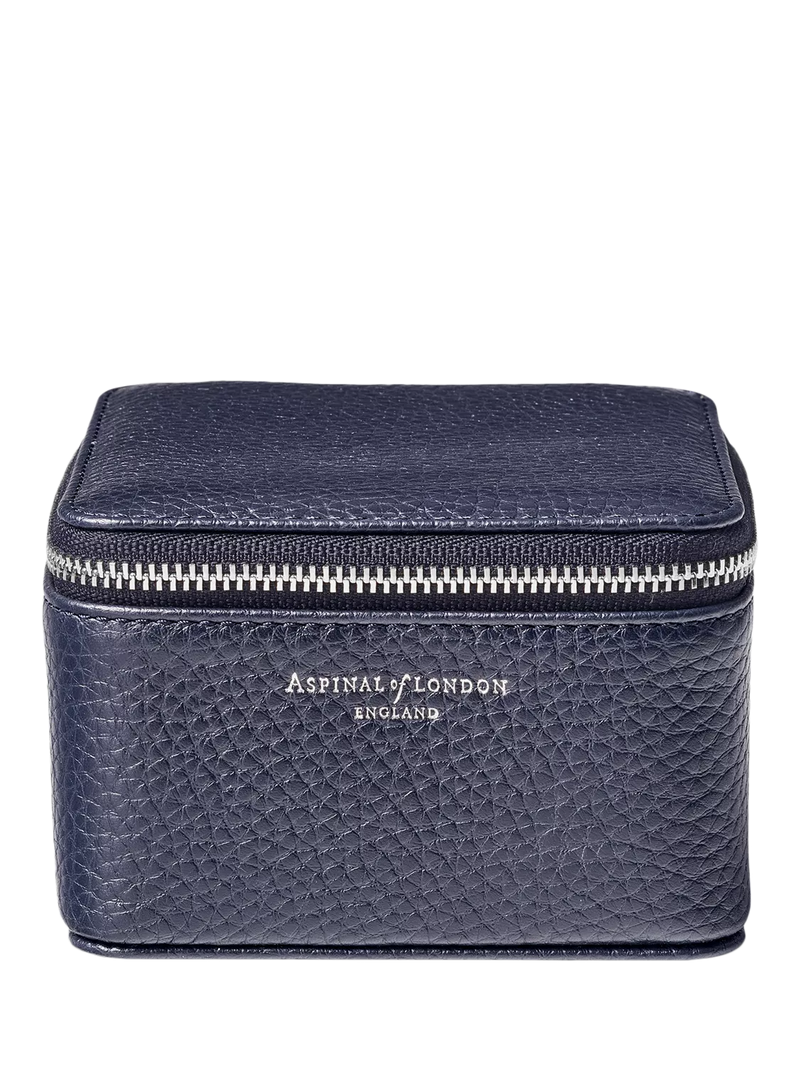 Aspinal of London Travel Watch & Ring Box, Navy
