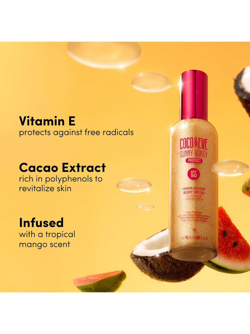 Coco & Eve highlighter body SPF 50 150ml (British brand)
