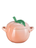 Le Creuset stoneware petite casserole peach 580ml, imported from the UK