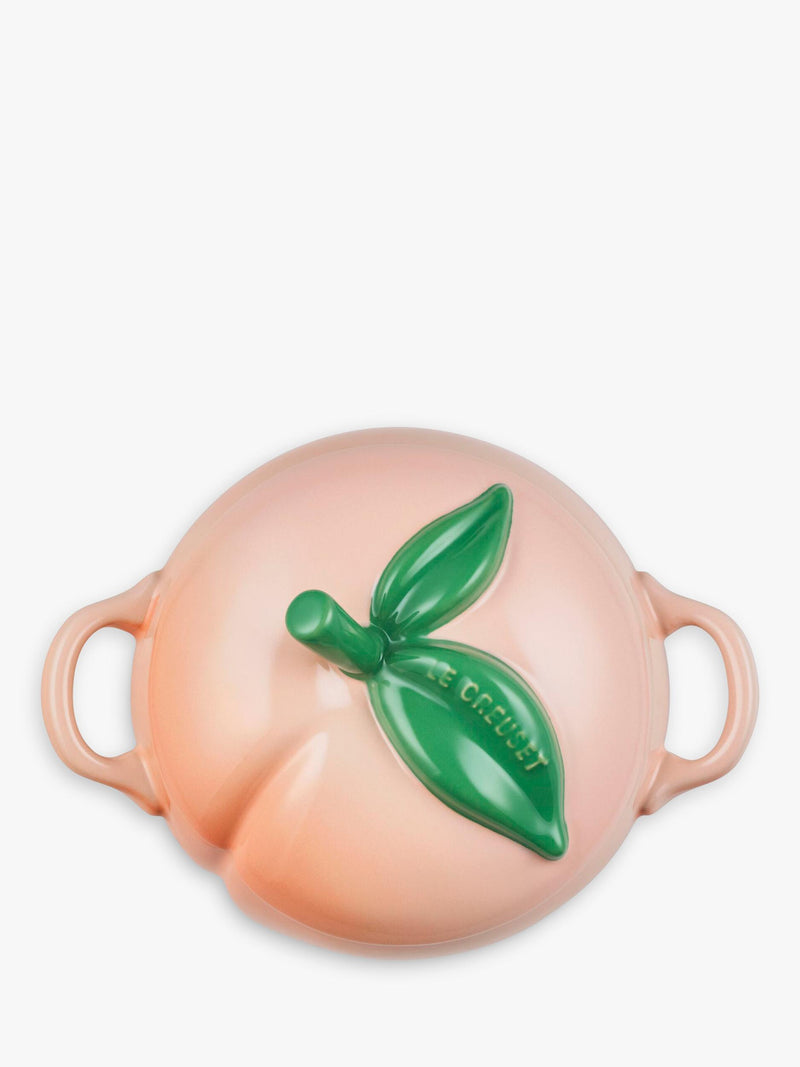 Le Creuset stoneware petite casserole peach 580ml, imported from the UK