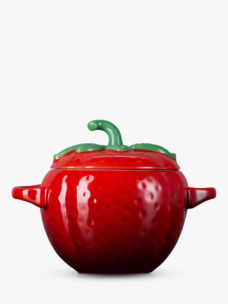Le Creuset stoneware strawberry petite casserole Cerise (British brand)