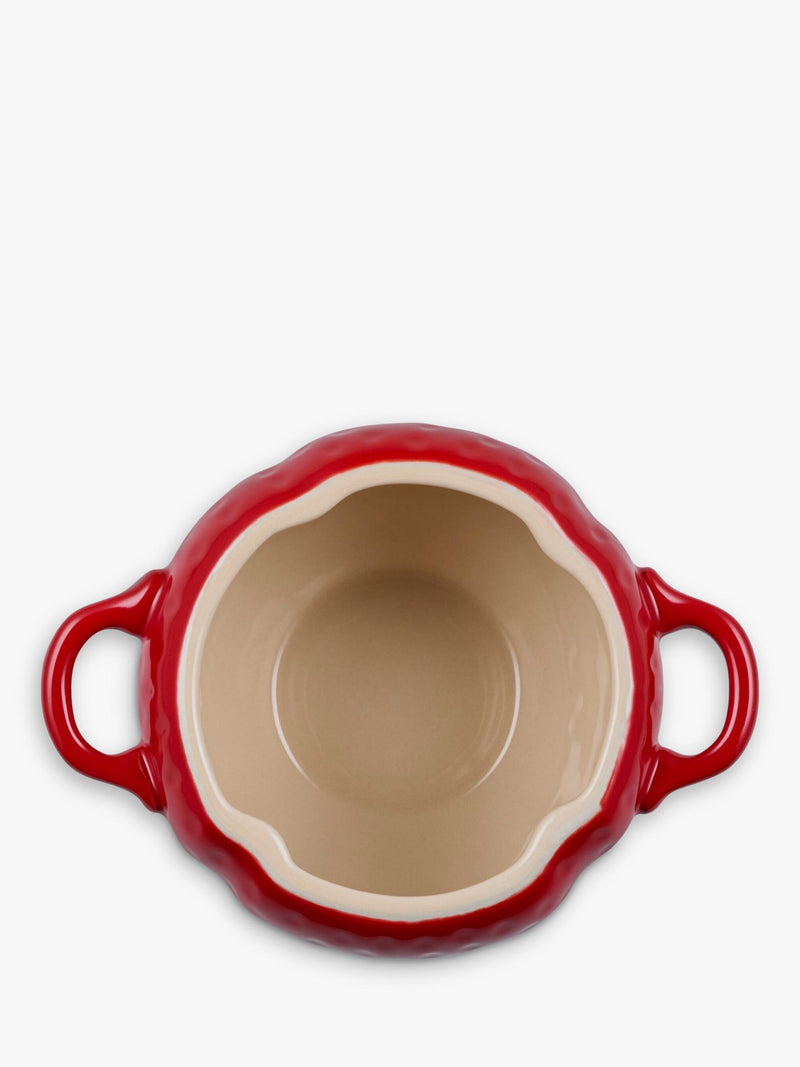 Le Creuset stoneware strawberry petite casserole Cerise (British brand)