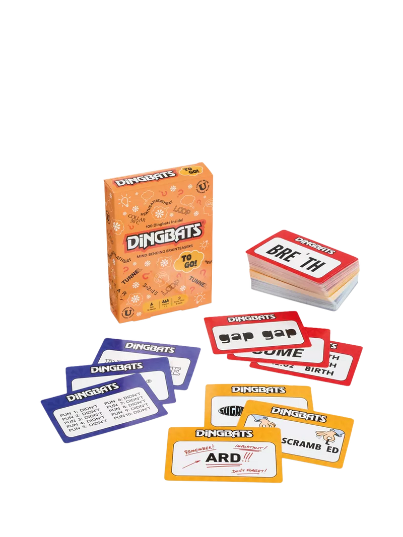 Gibsons Dingbats To Go puzzle game with 100 cards (British brand)