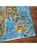 Gibsons Epic Earth animal map jigsaw puzzle 1000 pieces (British brand)