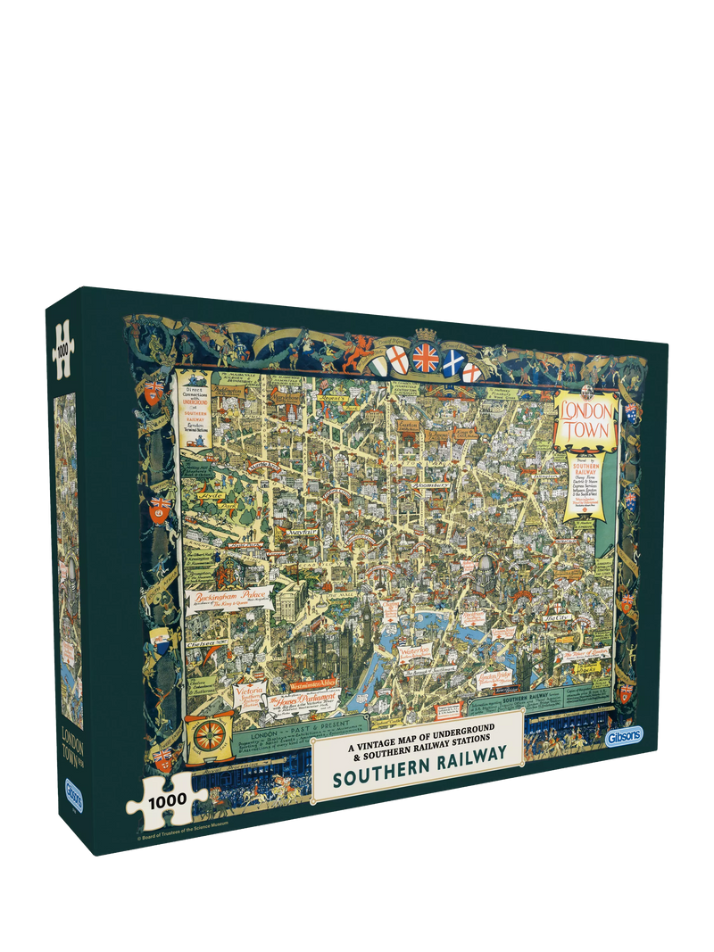 Gibsons vintage London map jigsaw puzzle 1000 pieces, imported from the UK